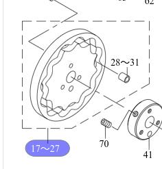 Зігзаг копір розкиду 22569255 JUKI LZ-2280 до LZ-2288