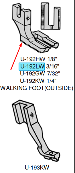 Лапка U192LW NINGBO (3/16-4.76 mm)