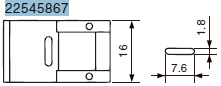 Лапка 22545867 (22545859) JUKI (7.6 mm)