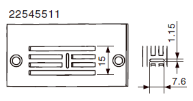 Пластина голкова 22545511 JUKI (7.6 mm)