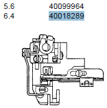 Лапка 40018289 JUKI (6.4 mm)