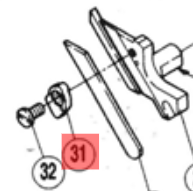 Пластина затиску ножа нижня 30201048 Jack