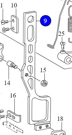 Важіль ножів B2702771000A Juki