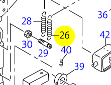 Пружина 16553208 JUKI