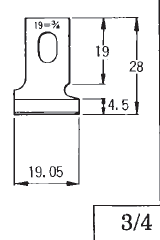 Ніж прорубки B2745771N00 JUKI (3/4-19.05 mm)