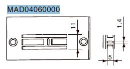 Пластина голкова MAD04060000 JUKI (5 mm)