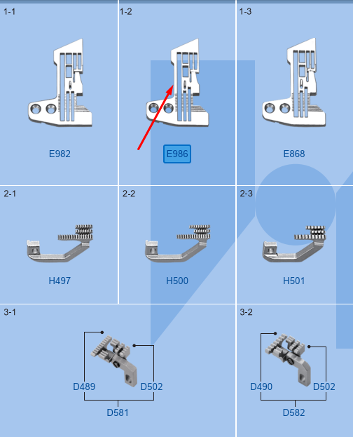 Пластина голкова E986 Siruba (4.8 mm)