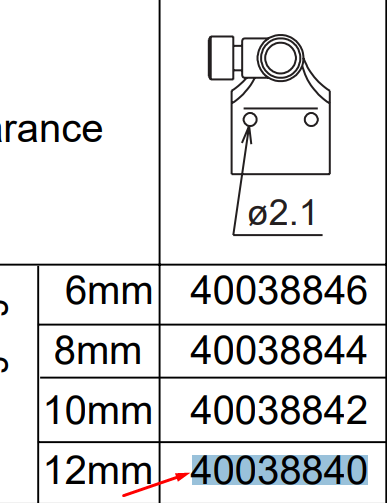 Лапка 40038840 Juki (12 mm)