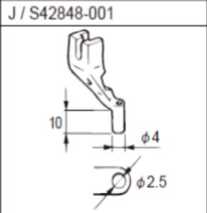 Лапка S42848-001 Jack (Ø-2.5 mm) (V-10 mm) H