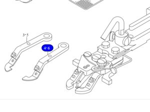Лапка права D2558372CAA JUKI (Товщина до 5 mm)