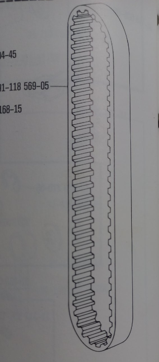 Ремінь зубчастий 91-118569-04 (91-118 569-05) PFAFF